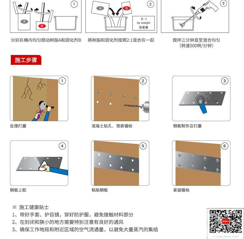 包钢苏尼特左粘钢加固施工过程